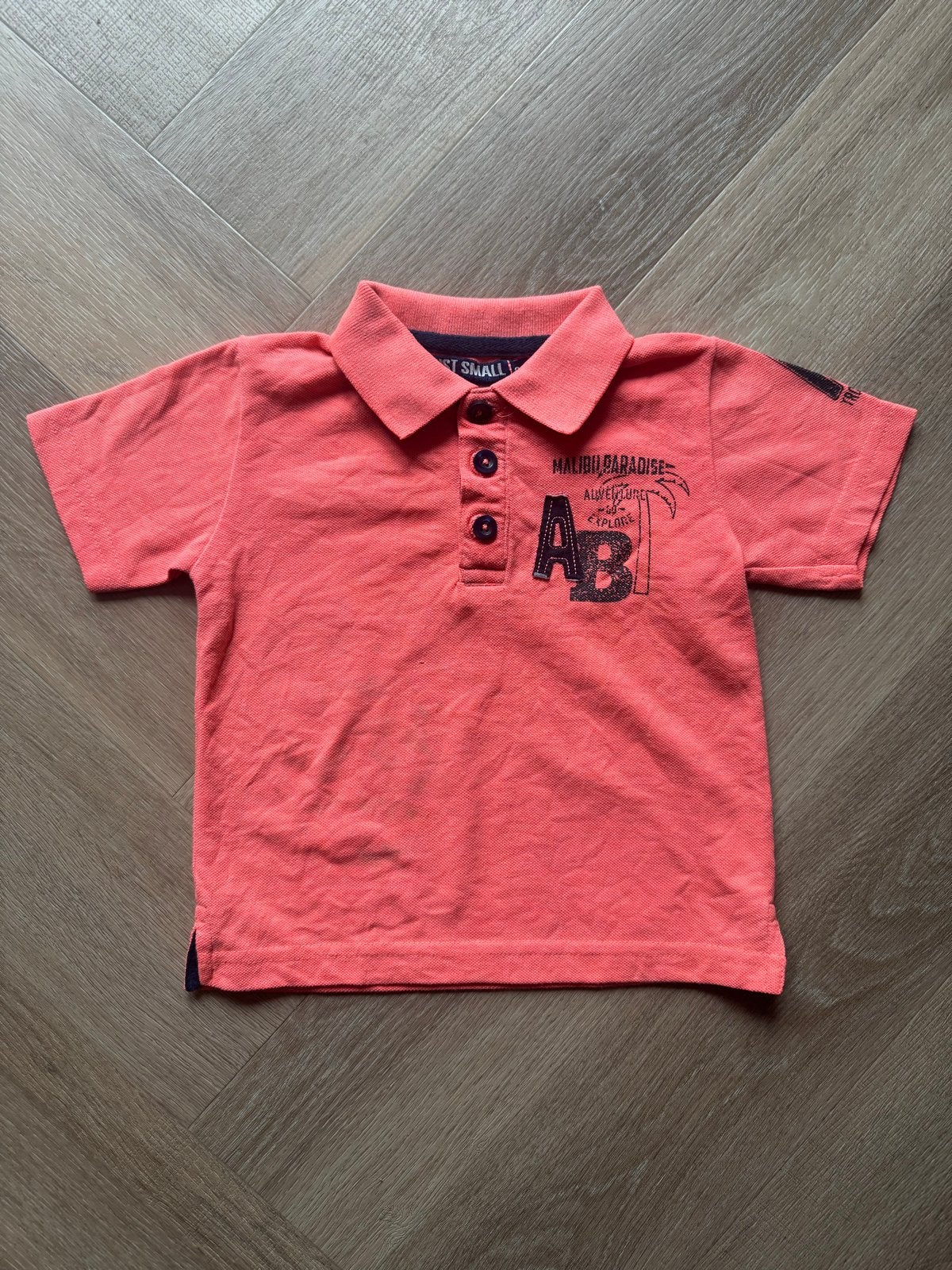 Just Small polo shirt oranje maat 86, Kinderen en Baby's, Babykleding | Maat 86, Ophalen of Verzenden, Gebruikt, Jongetje, Shirtje of Longsleeve