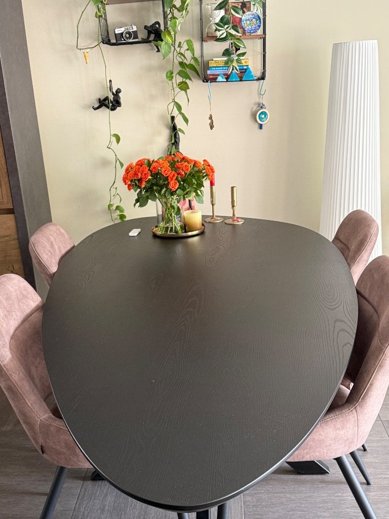 Dining Table with 4 Chairs for Sale – Excellent Condition, 200 cm of meer, Zo goed als nieuw, Ovaal, 50 tot 100 cm