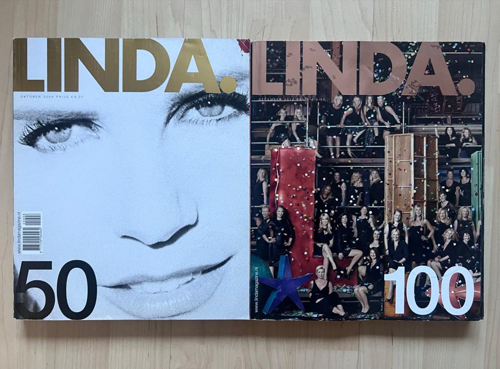 LINDA. Magazine - Dubbeldikke jubileumedities nrs 50 en 100, Ophalen of Verzenden, Zo goed als nieuw, Glossy