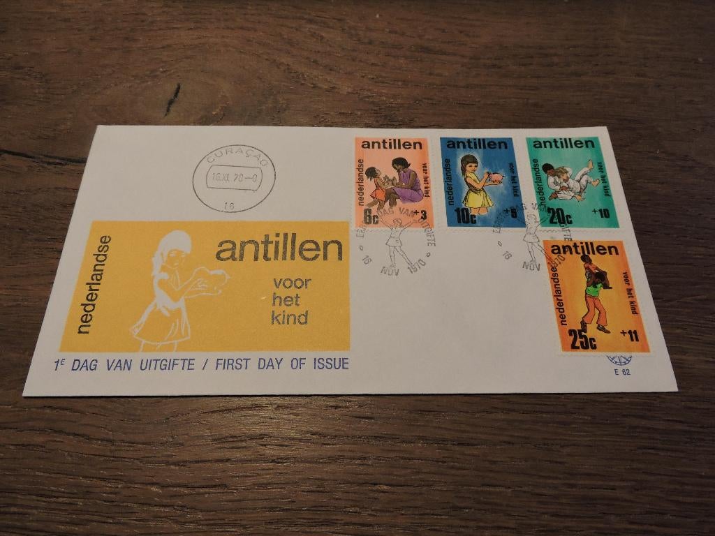 fdc nederlandse antillen E 62, Postzegels en Munten, Verzenden, Gestempeld