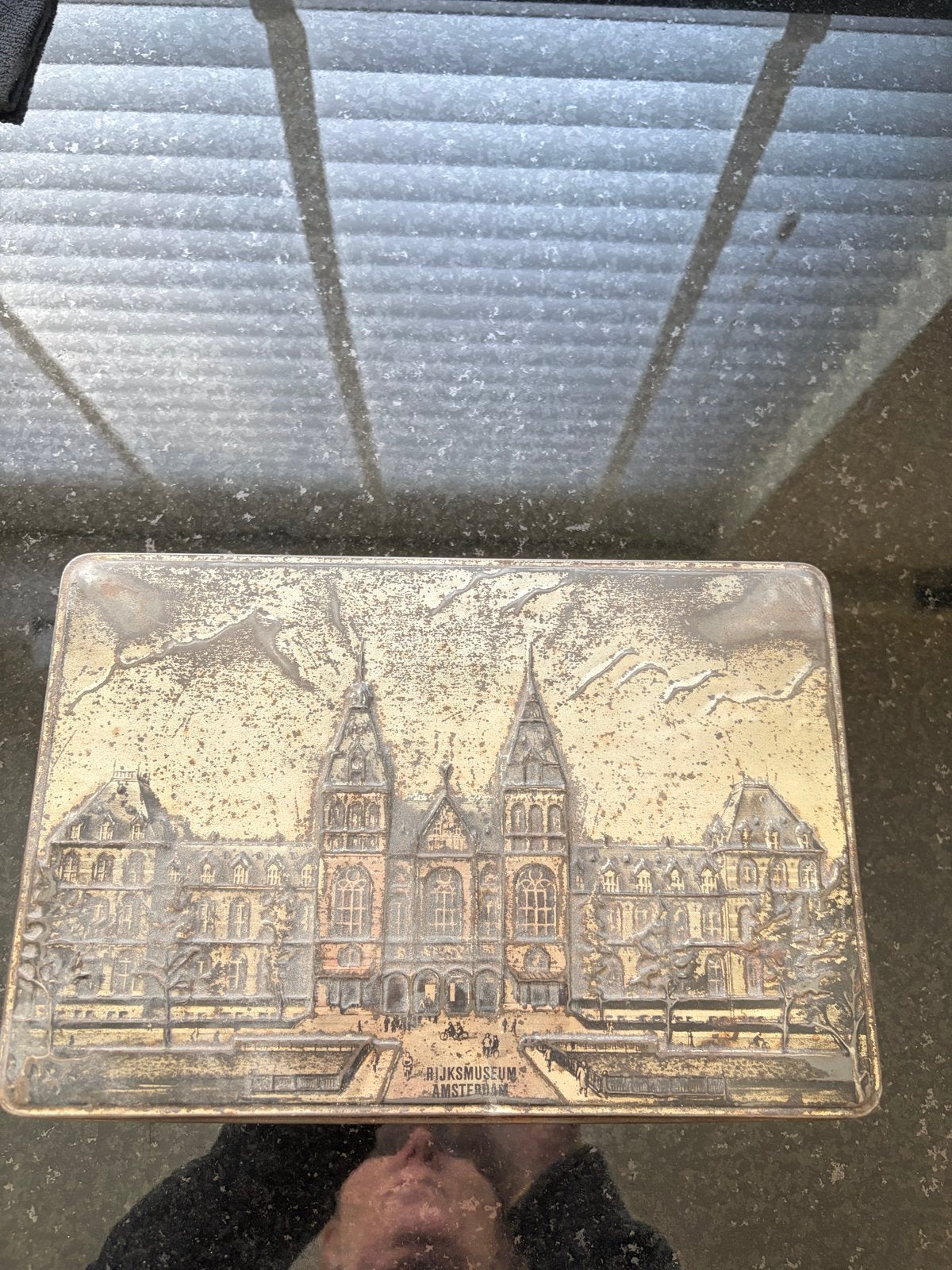 Vintage blikken doos Rijksmuseum Amsterdam - Patria, Antiek en Kunst, Ophalen of Verzenden
