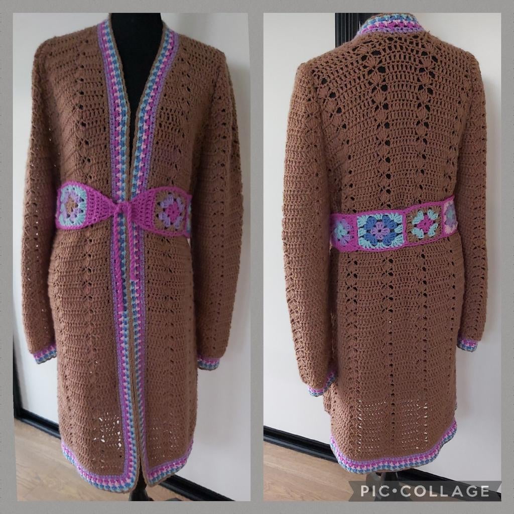 Dames vest met granny centuurtje, Beige, Maat 42/44 (L), Nieuw, Ophalen of Verzenden