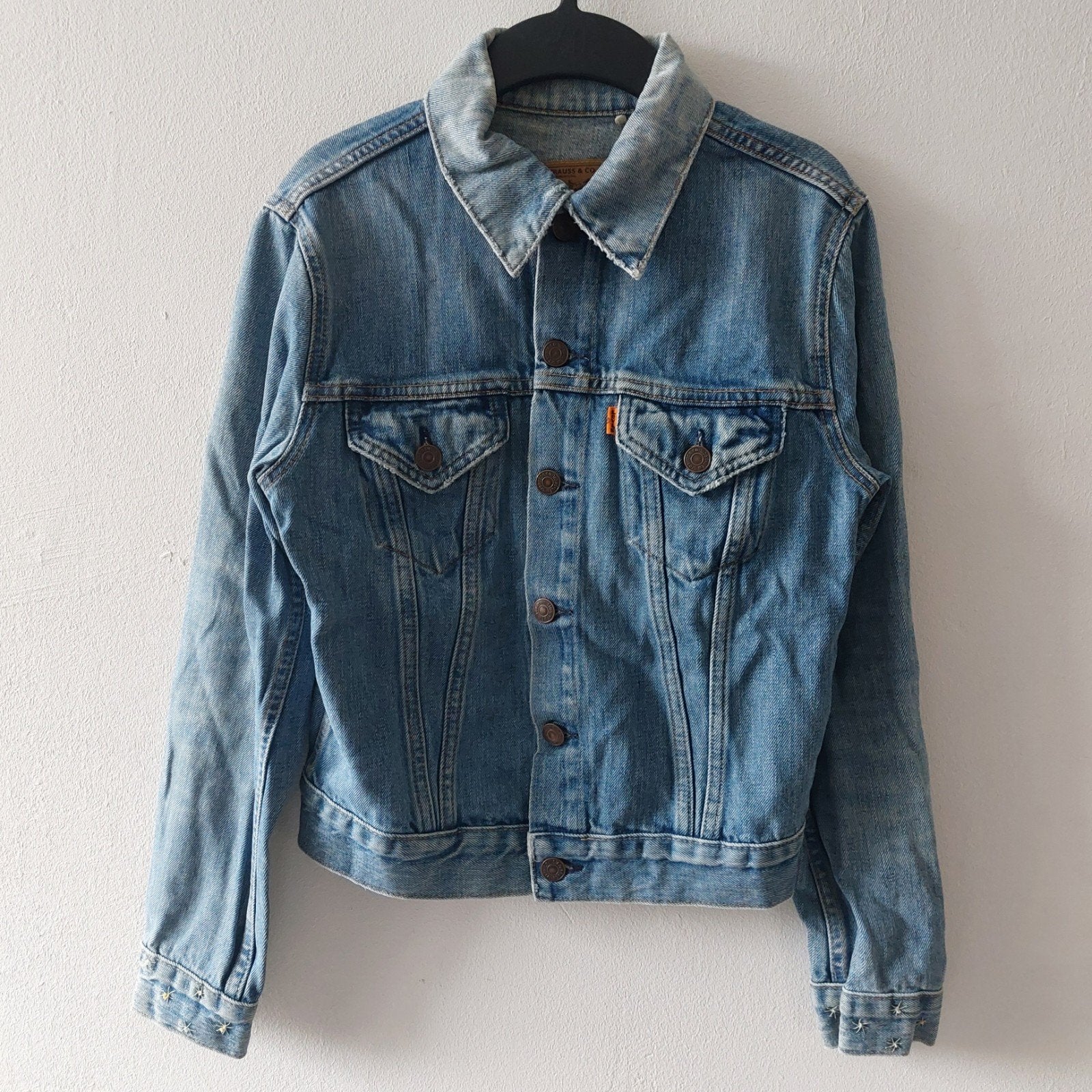 Levis Vintage Clothing 70557 Orange tab jacket, Kleding | Dames, Ophalen of Verzenden, Gedragen, Maat 34 (XS) of kleiner, Blauw