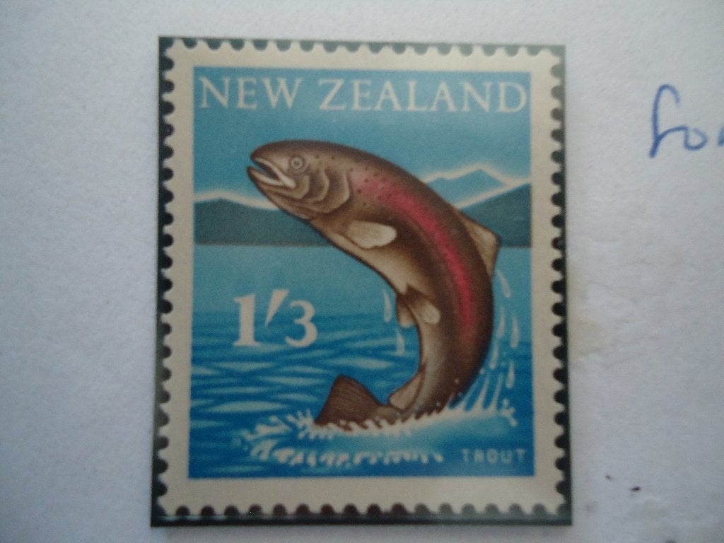 Vis forel Nieuw-Zeeland 1960, mi. 403 postfris/ongebruikt, Ophalen of Verzenden, Postfris, Dier of Natuur