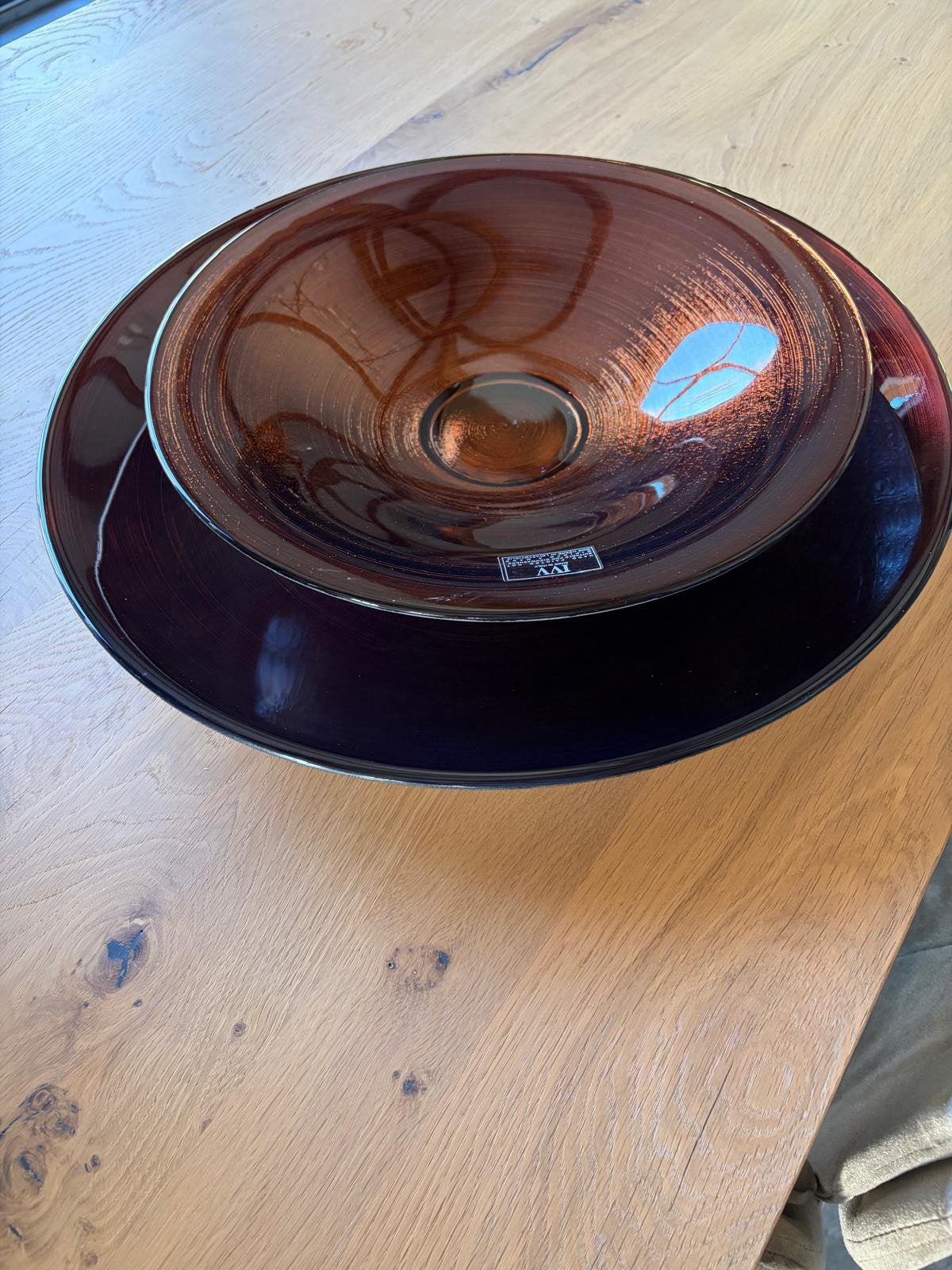 2 Luxe schalen, Ophalen, Schaal, Rond, Glas