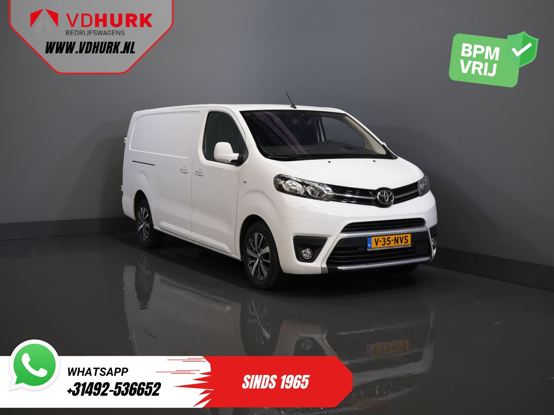 Toyota ProAce Worker 2.0 Aut. L3 Adapt.Cruise/ Headup/ Stand, Auto's, 4 cilinders, Leder en Stof, Origineel Nederlands, Bedrijf