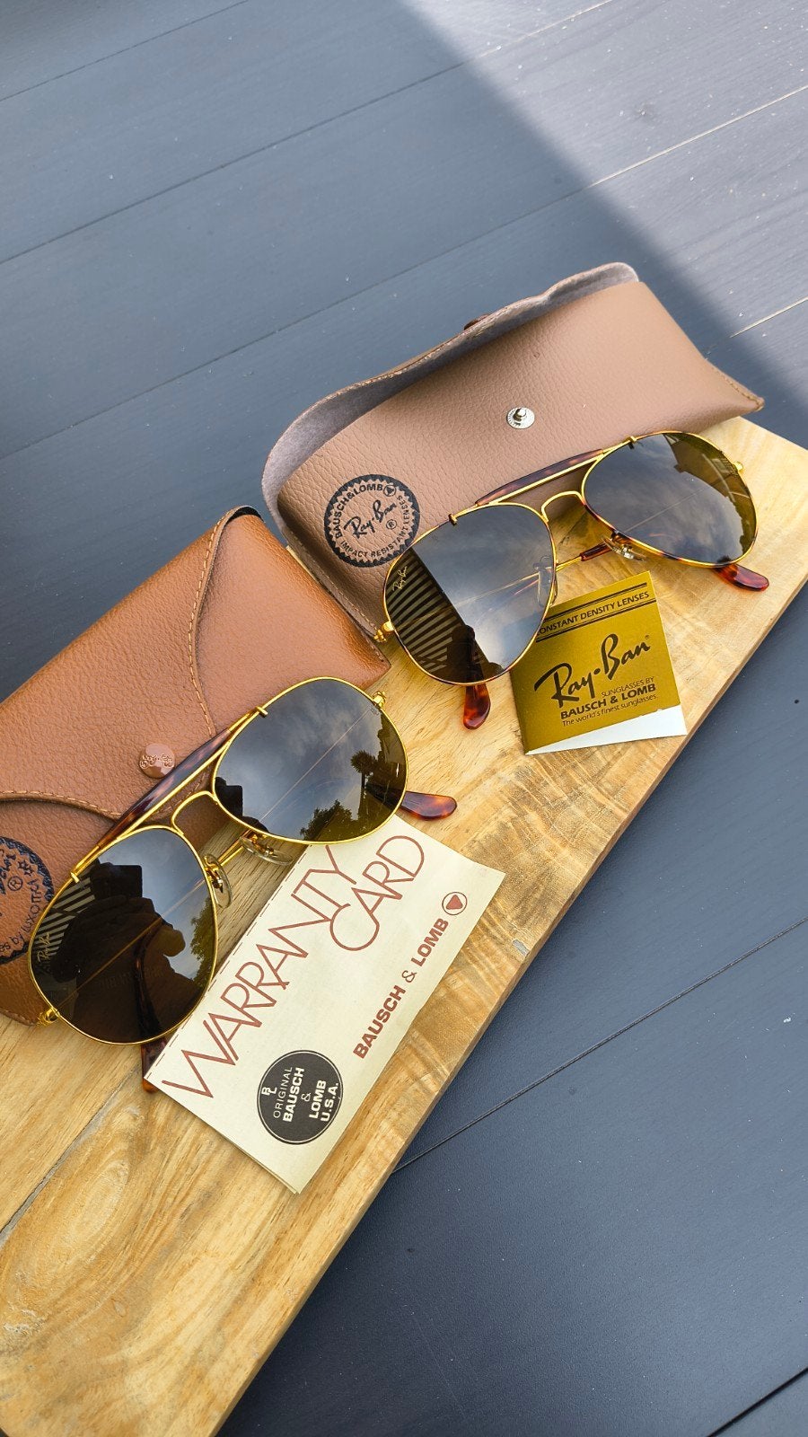 Rayban B&L USA 2X Outdoorsman TORTUGA DUBBELE B&L etsing, Ophalen of Verzenden, Nieuw, Ray-Ban