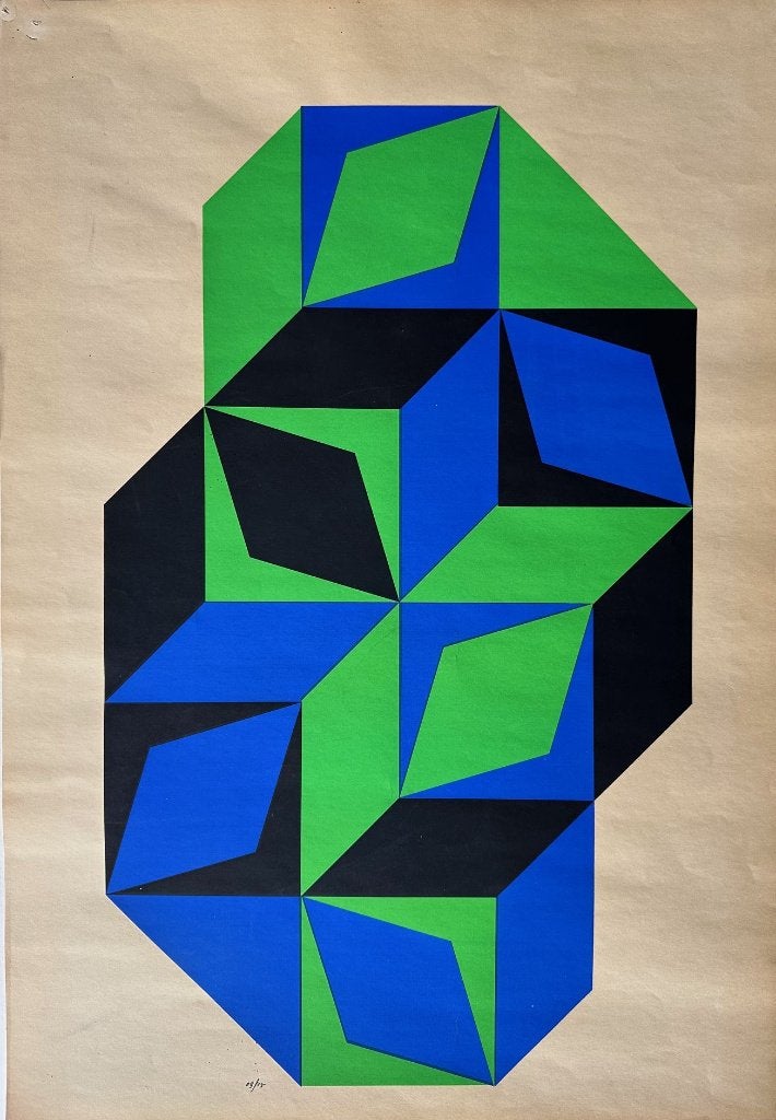 Victor Vasarely litho, Antiek en Kunst, Ophalen