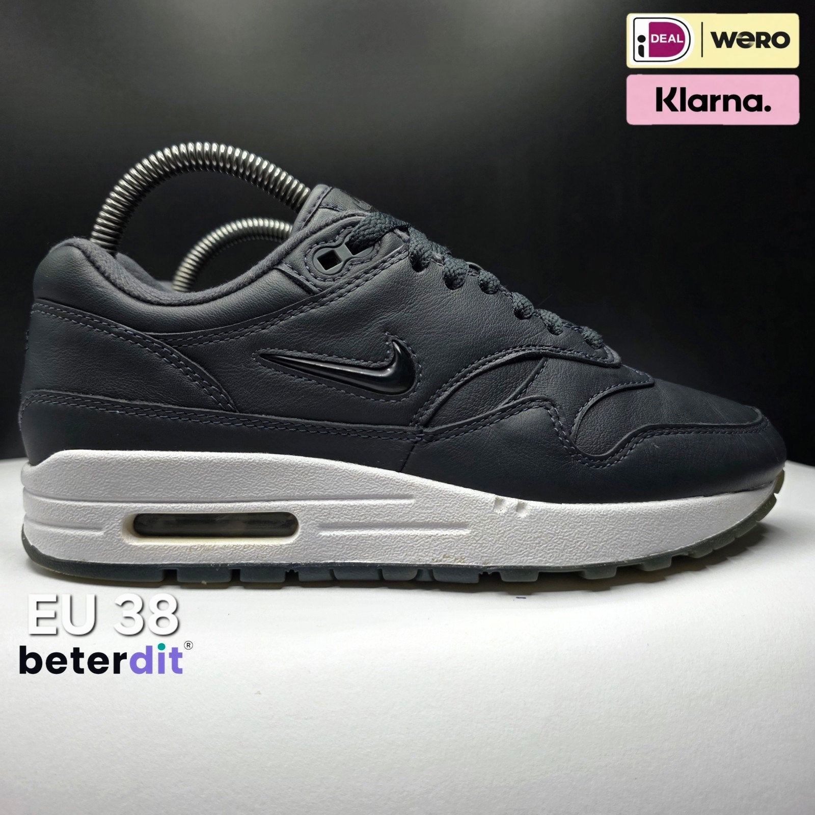 Nike Air Max 1 Jewel 'Anthracite' Maat: 38, Ophalen of Verzenden, Nike, Nike, Grijs
