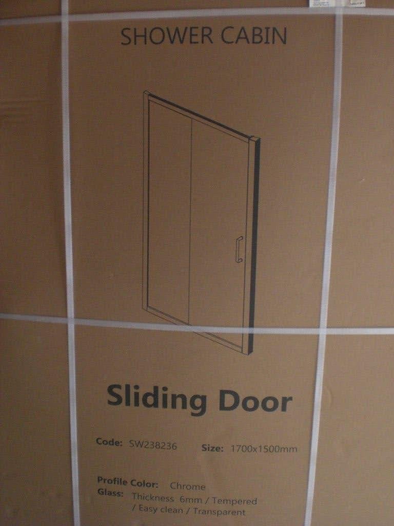 Douchewand met schuifdeur, Ophalen, Nieuw, Chroom, Douche