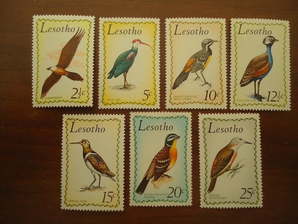 Vogels Lesotho 1971, mi. 105-11 postfris/ongebruikt, Ophalen of Verzenden, Postfris, Dier of Natuur