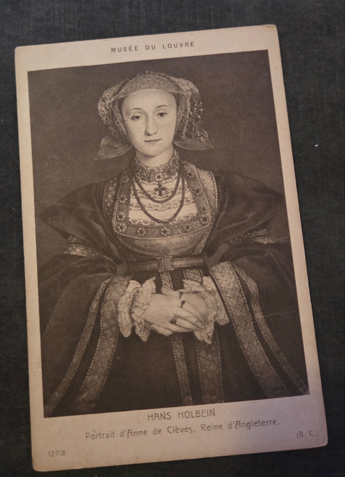Oude Postkaart: Portret van Anna van Kleef door Hans Holbein, Verzenden, Voor 1920, Ongelopen, Politiek en Historie