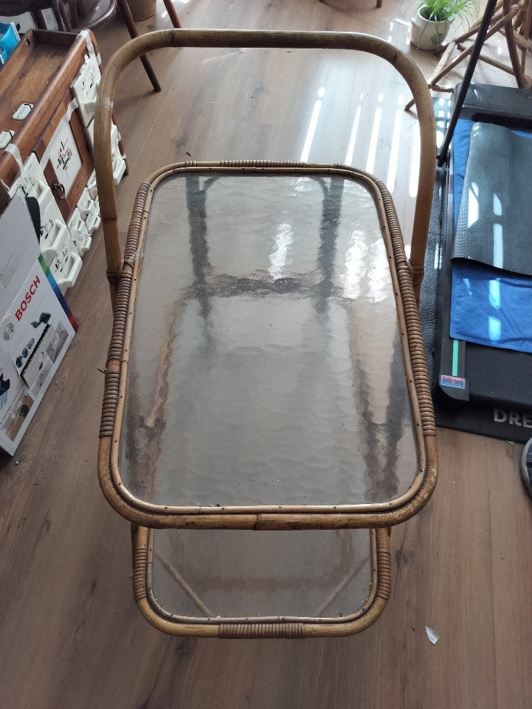 Bamboo meubels te koop, Ophalen, Vintage, Gebruikt, Meerkleurig