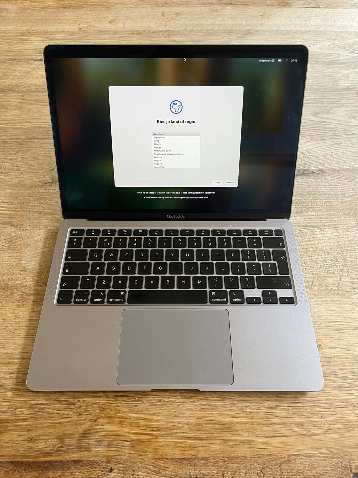 MacBook Air (2020), 13 inch 8GB, 256 GB geheugen