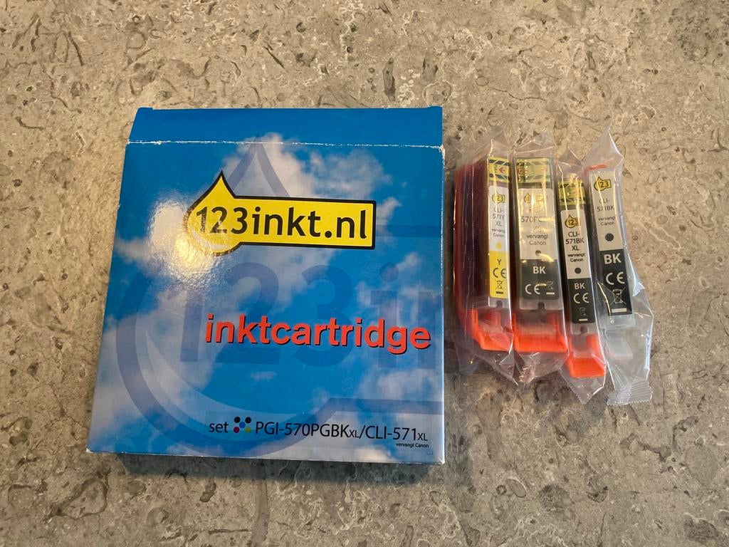 Inkt cartridges nieuw 123inkt CLI-571xl, Verzenden, Nieuw, Cartridge
