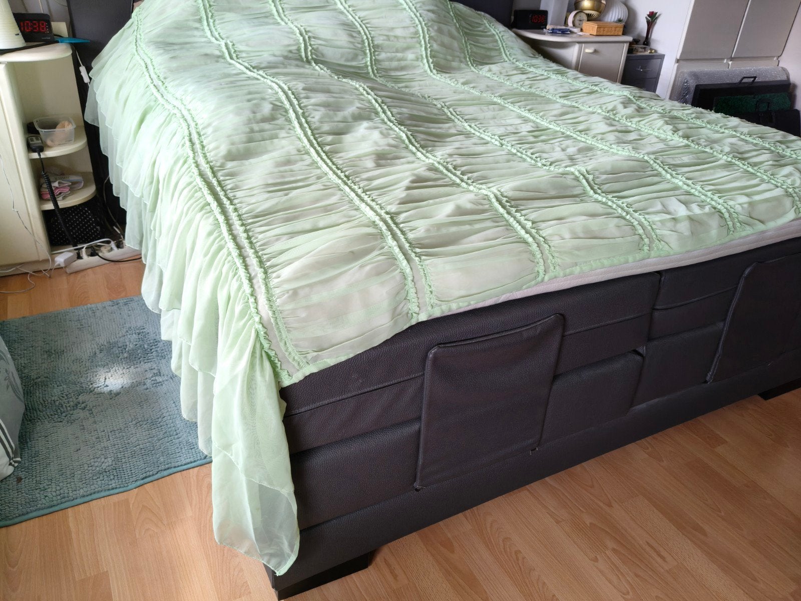 Sprei met rushes., Huis en Inrichting, Slaapkamer | Beddengoed, Ophalen, Zo goed als nieuw, Tweepersoons, Overige typen