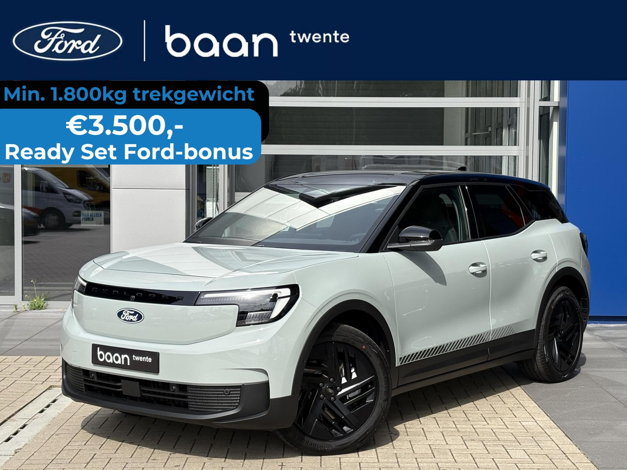 Ford Explorer Collection Extended Range RWD 79 kWh | Gratis, Auto's, 12 maanden, Stof, Zwart, Explorer