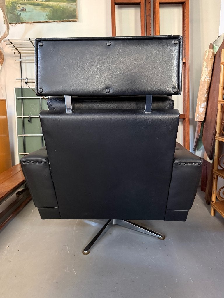 50% SALE: vintage draaifauteuil, leren fauteuil jaren 60, Ophalen, Gebruikt, I, Midcentury - vintage design