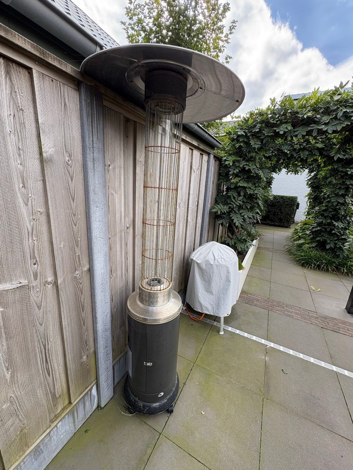 Verrijdbare Terrasverwarmer op gas - eurom, Tuin en Terras, Ophalen, Gebruikt, Gas, Vloer