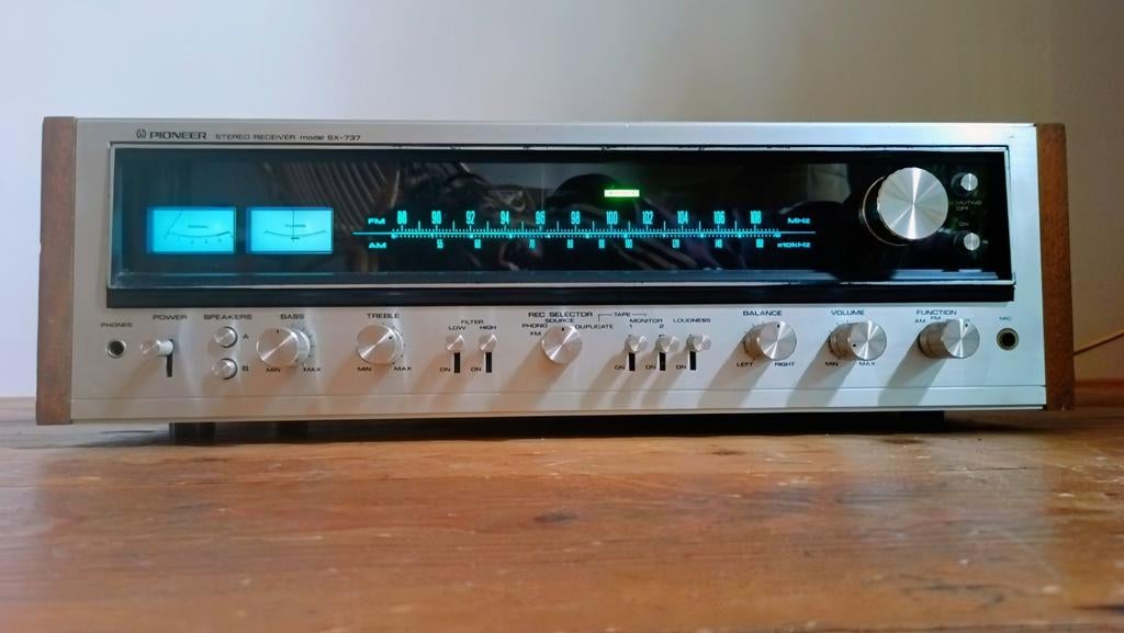 Pioneer SX737 vintage receiver mooie staat, Audio, Tv en Foto, Ophalen