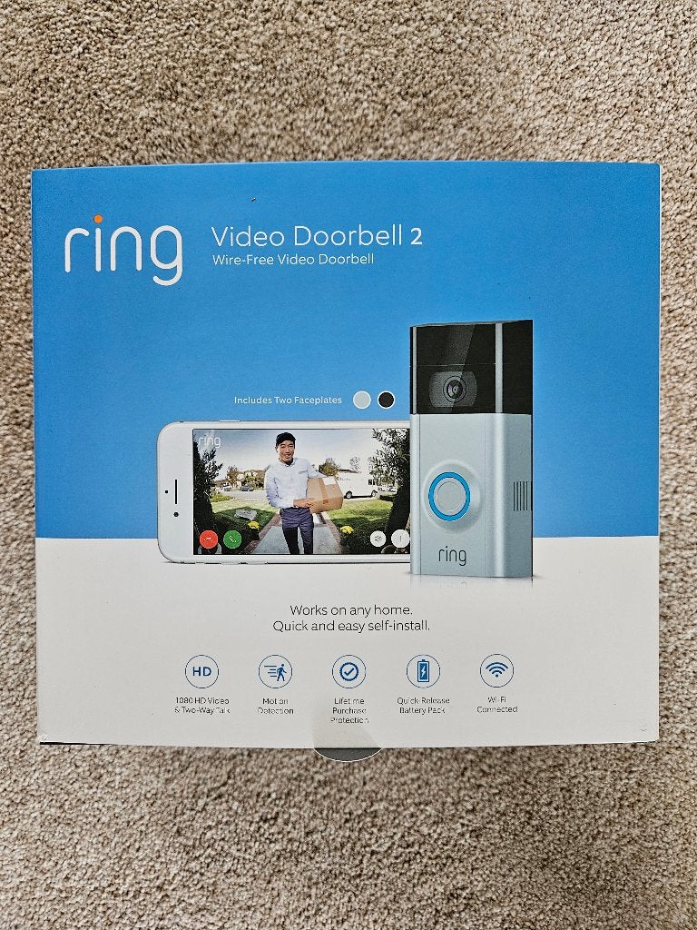 Ring video deurbel, Ophalen of Verzenden, Bewegingsdetectiesensor, Zo goed als nieuw, Draadloos