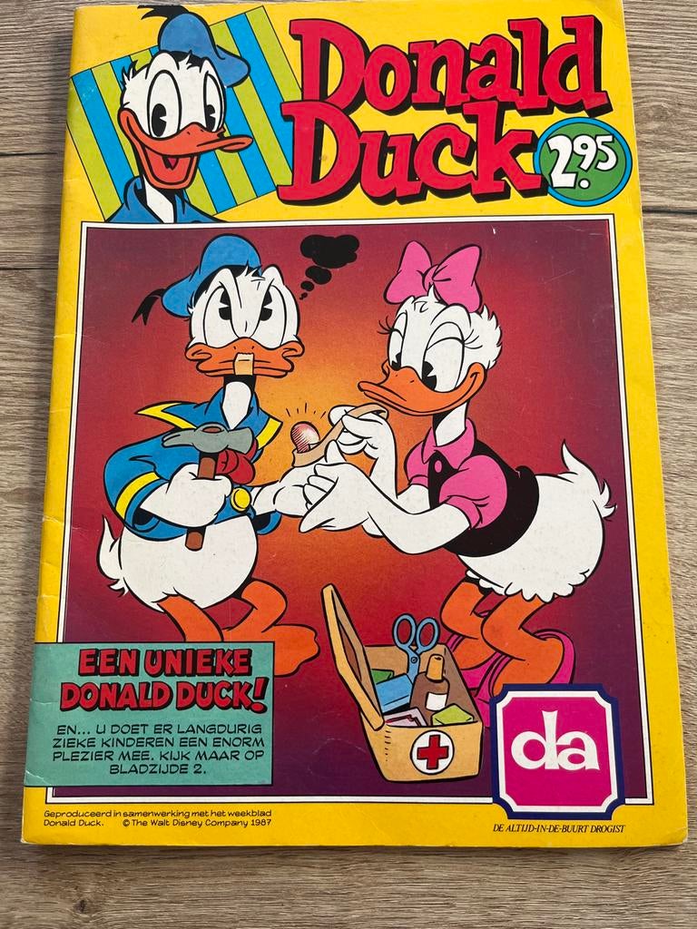 Donald Duck - Een unieke Donald Duck! (1987) DA drogist, Eén stripboek, Ophalen of Verzenden, Gelezen