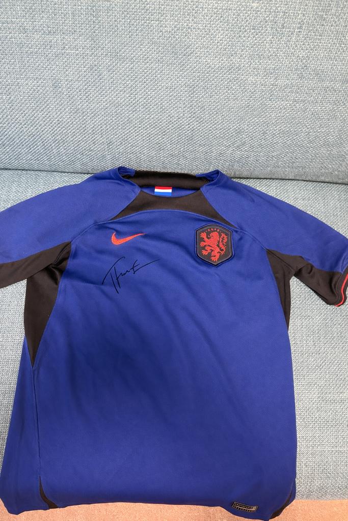 Gesigneerd shirt Frenkie de Jong - Nederlands Elftal, Sport en Fitness, Voetbal, Verzenden, Zo goed als nieuw, Shirt