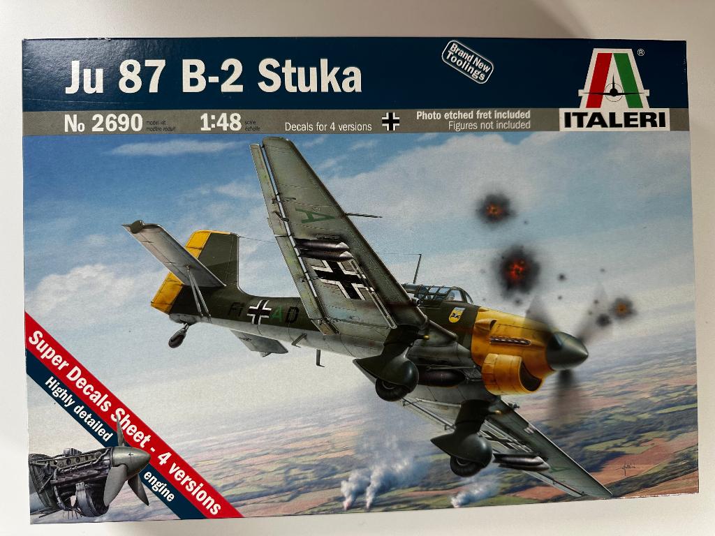 Italeri Ju 87 B-2 Stuka modelbouw vliegtuig, Italeri, Nieuw, Ophalen of Verzenden, Groter dan 1:72