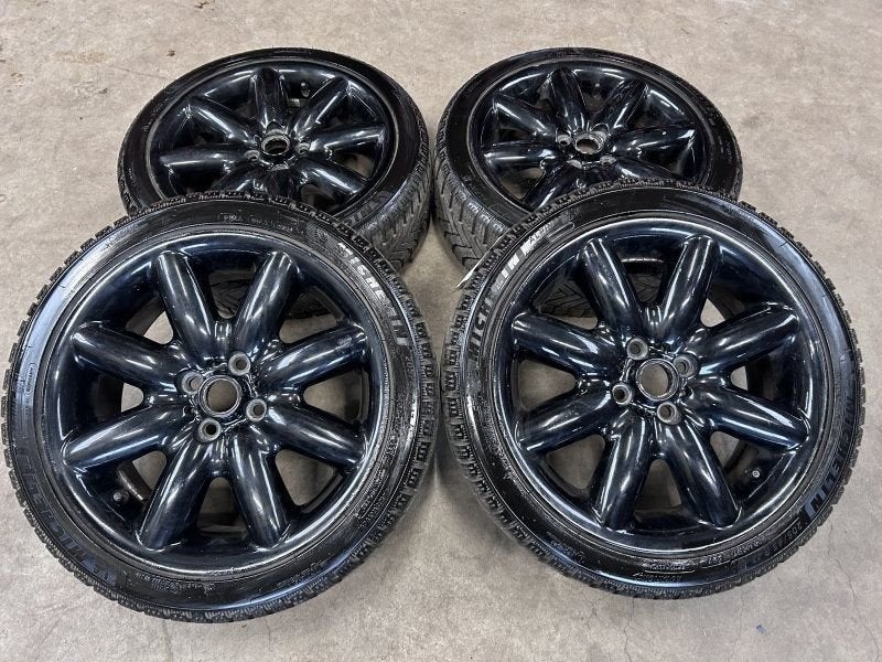 17 inch Crown Spoke velgen + winterbanden Mini Cooper S, Auto-onderdelen, Gebruikt, -, -, Banden en Velgen