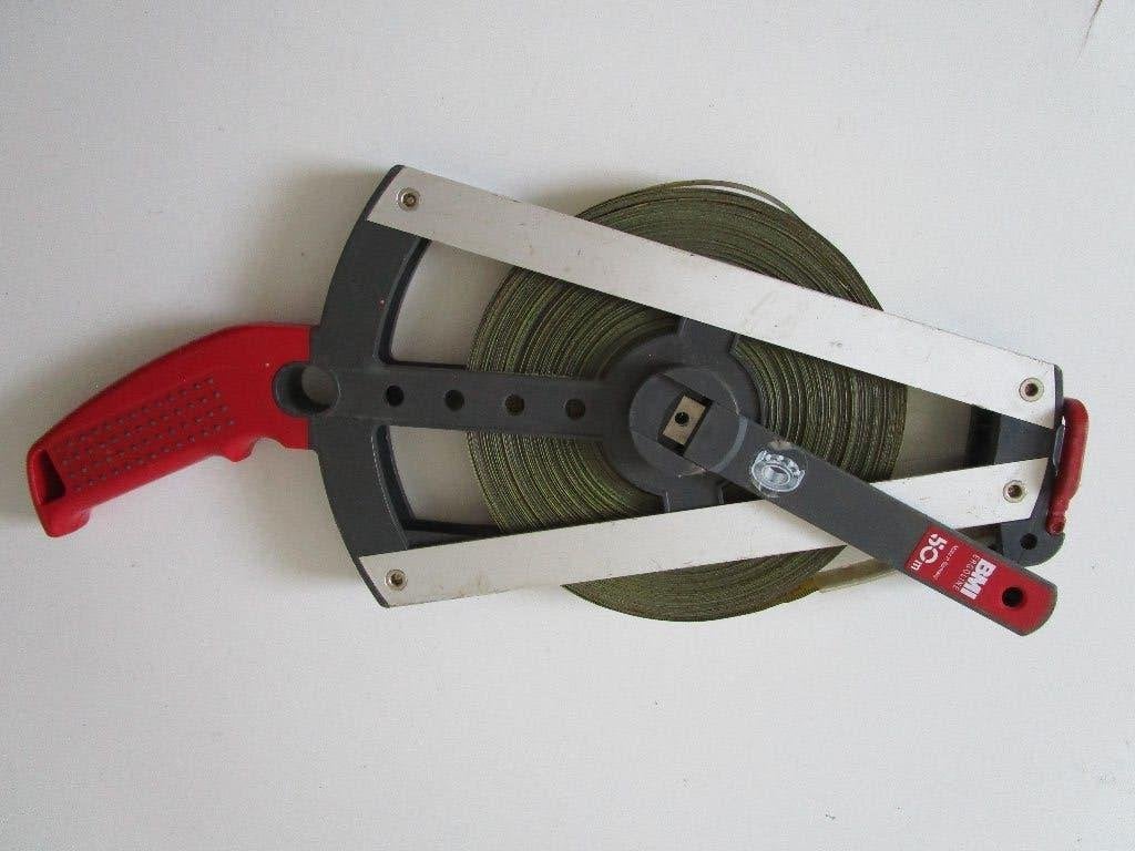 BMI Ergoline staalband meetlint / rolmaat, 50 meter, Ophalen of Verzenden, Gebruikt, Afstand