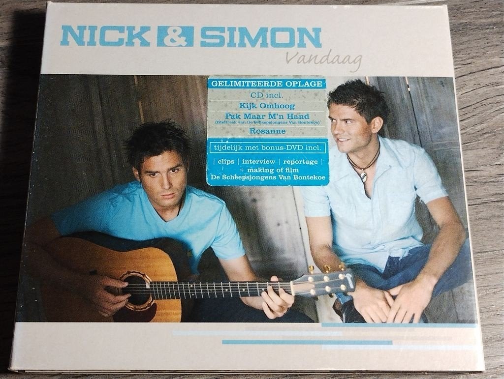 Nick & Simon - Vandaag [2 CD Digipack Gelimiteerde Oplage], Ophalen of Verzenden, Zo goed als nieuw, Levenslied of Smartlap