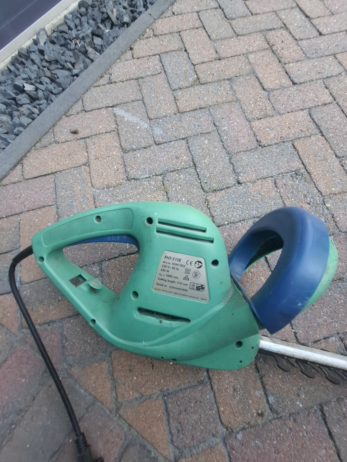 FERM Heggenschaar HHT-510F - Elektrisch, Tuin en Terras, Heggenscharen, Ophalen, Gebruikt, Elektrisch, FERM