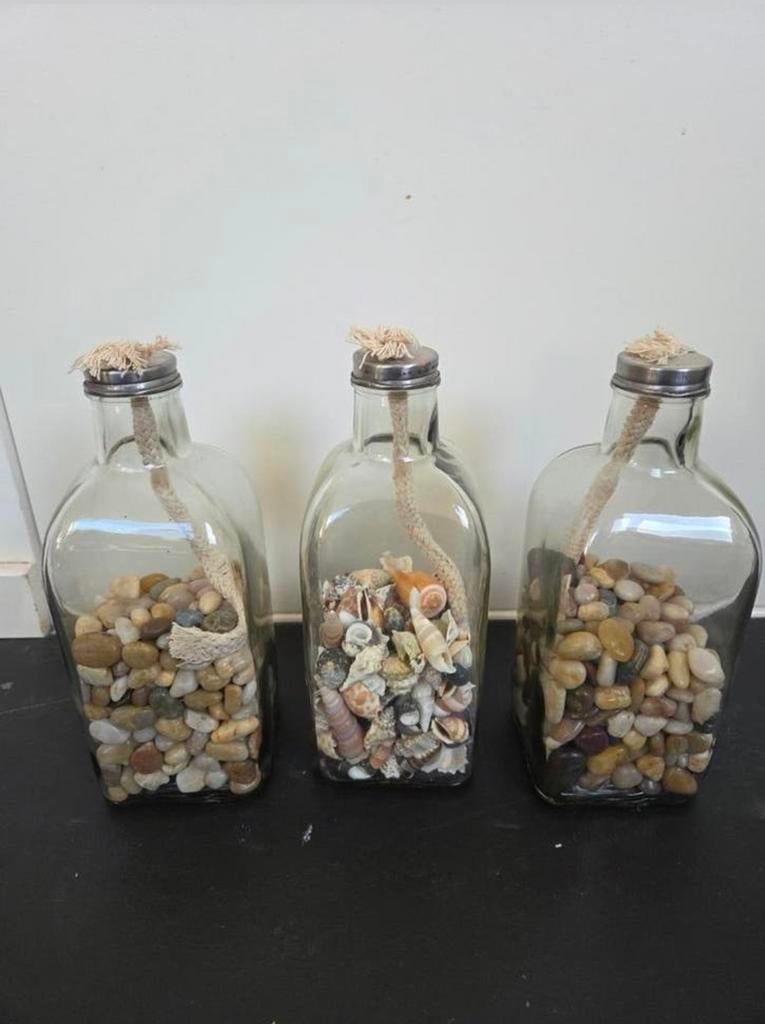 Set van drie decoratieve olielampen, Ophalen