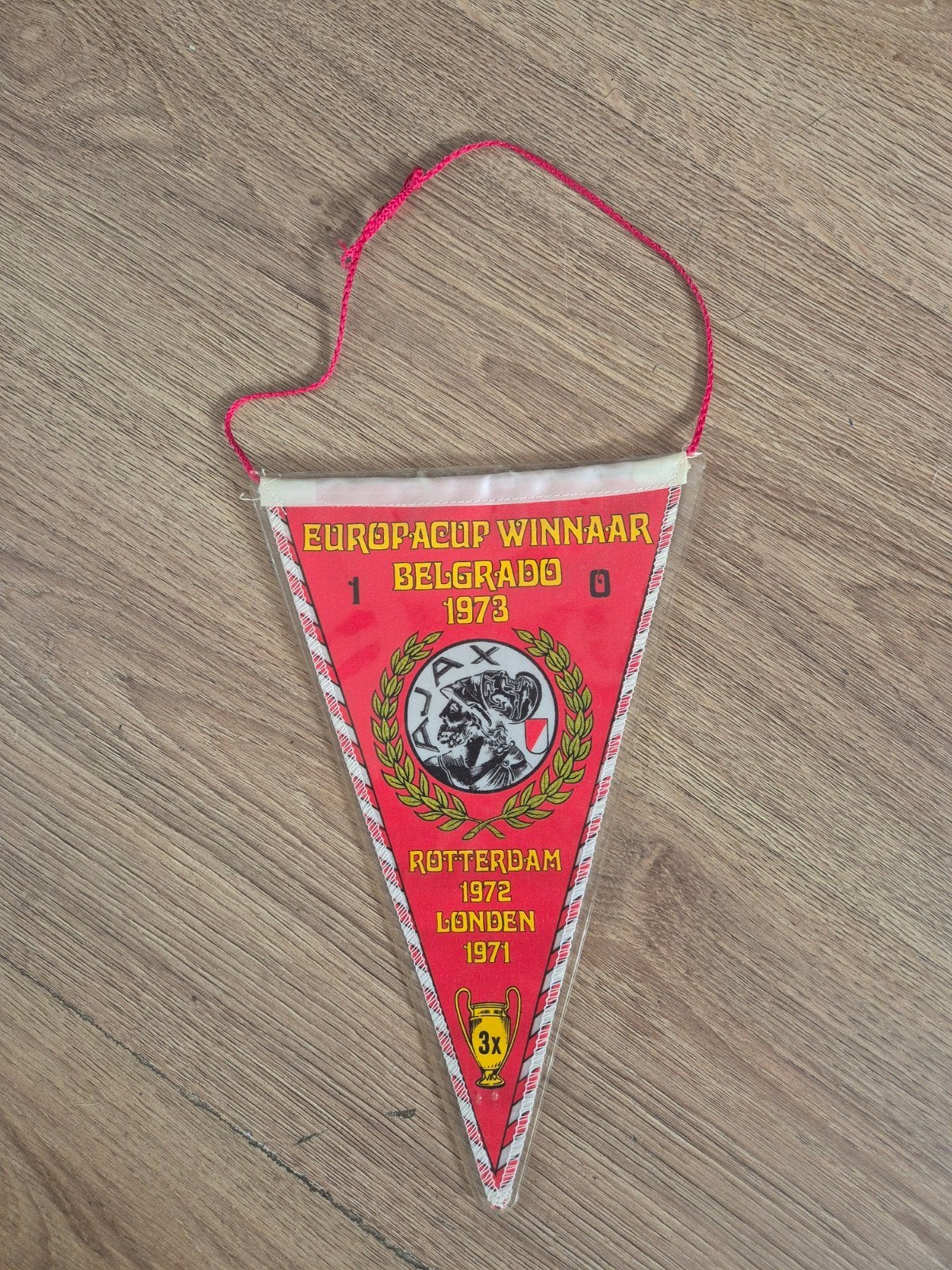 Vintage Ajax vaantje Europacup winnaar 1971 1972 1973, Verzamelen, Ophalen of Verzenden, Gebruikt, Ajax