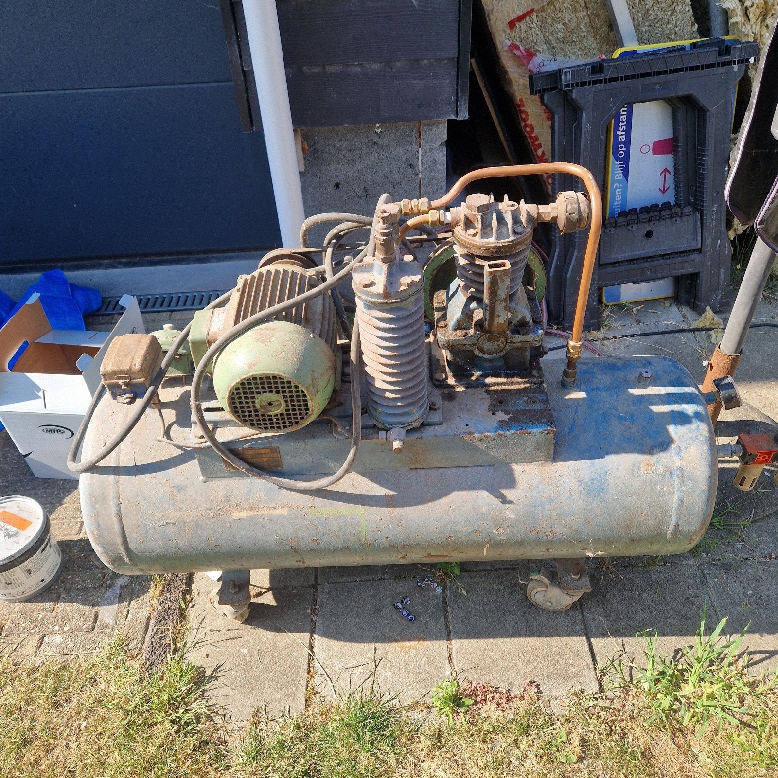 Oude compressor - F. Landwehr & Co. uit 1961, Ophalen, Gebruikt, Minder dan 200 liter/min, Mobiel