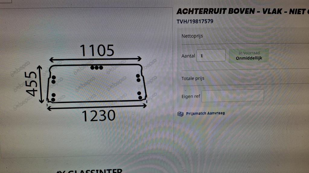 Bovenste achterraam ford gen-1 cabine, Zakelijke goederen, Agrarisch | Onderdelen | Banden, Velgen en Assen, Ophalen