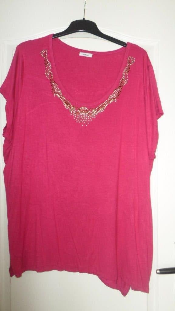 Yessica van C&A roze tuniek met glitter maat 56/58, Ophalen of Verzenden, Roze, Gedragen, Blouse of Tuniek