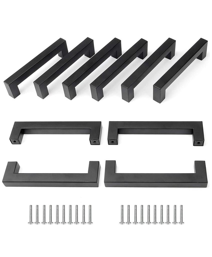 10x Zwarte Strakke Lade Handgrepen 128mm - Modern Design, Zwart, Nieuw, Ophalen of Verzenden, Metaal