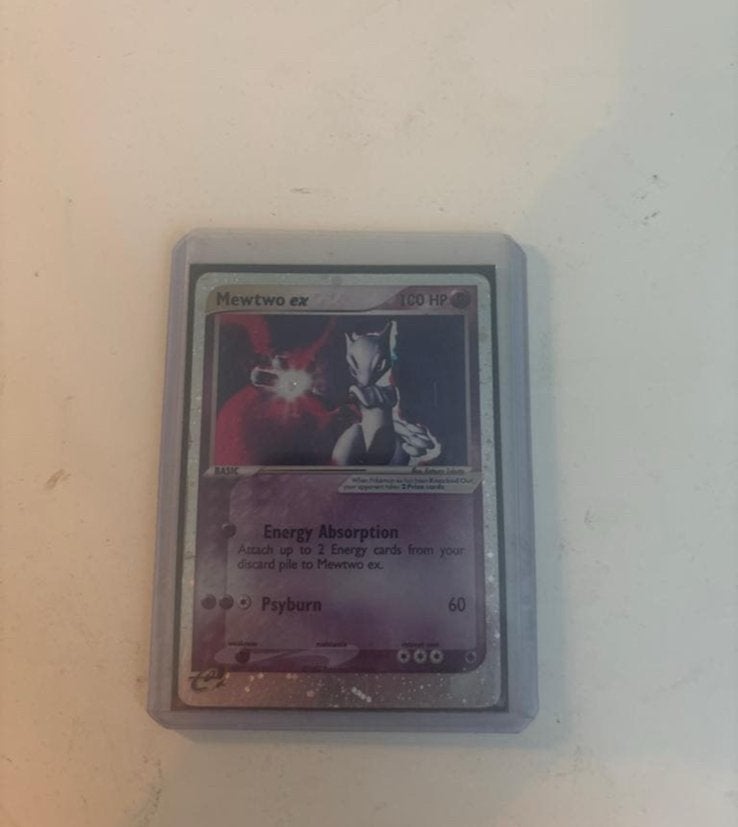 Mewtwo ex Pokémon kaart - Zeldzaam en in goede staat, Ophalen of Verzenden, Gebruikt, Losse kaart