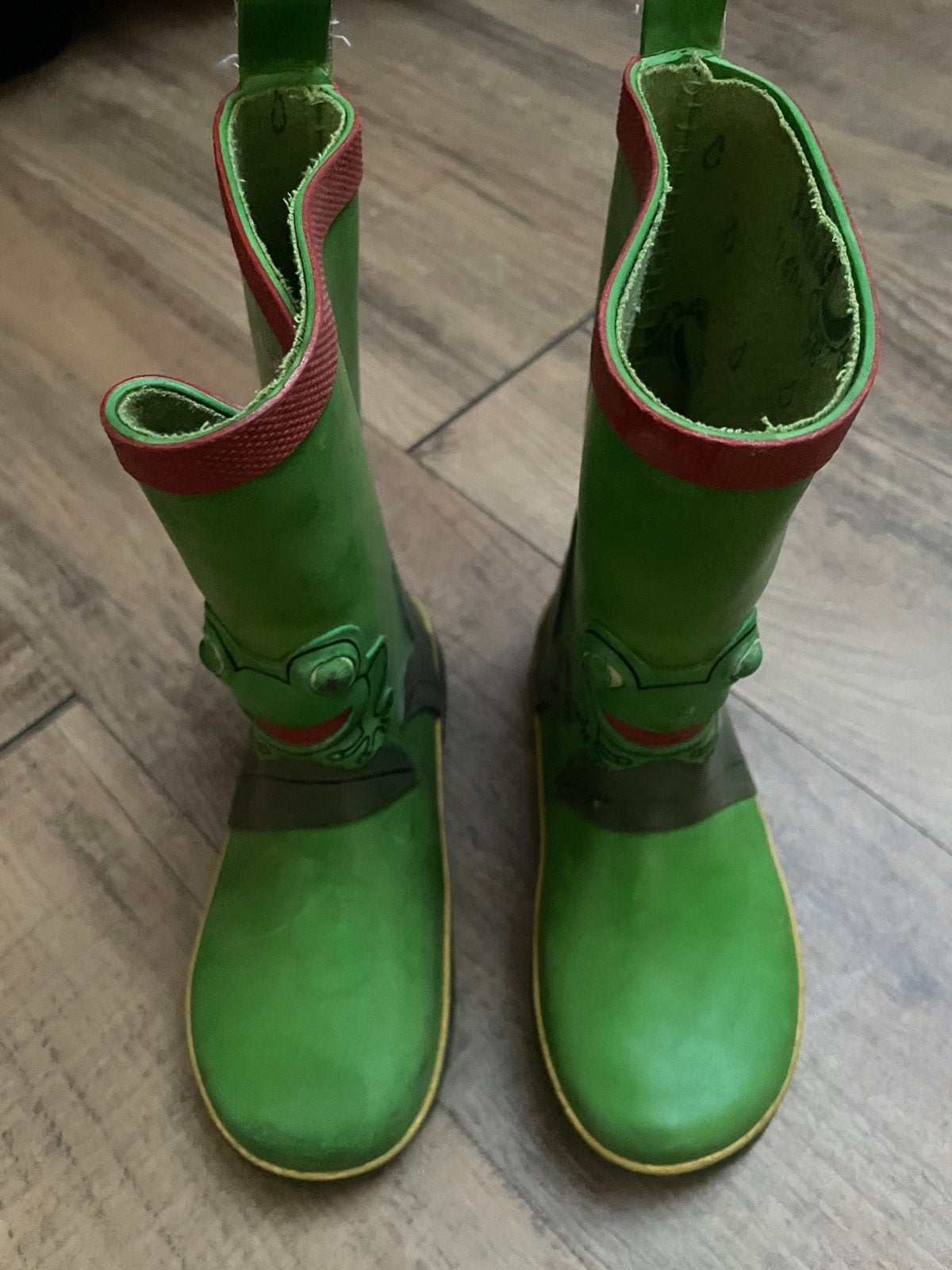 Laarzen groen kikker maat 24, Ophalen of Verzenden, Gebruikt, Laarzen