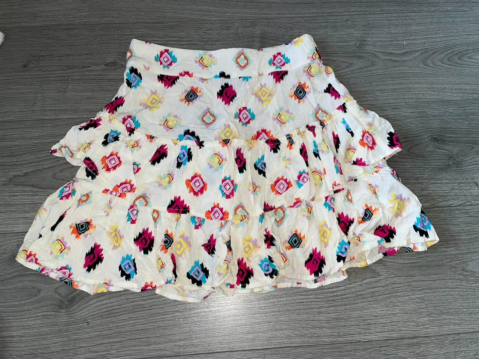 REFINED DEPARTMENT multicolor ruffle rok skirt mt M, Maat 38/40 (M), Beige, Ophalen of Verzenden, Zo goed als nieuw