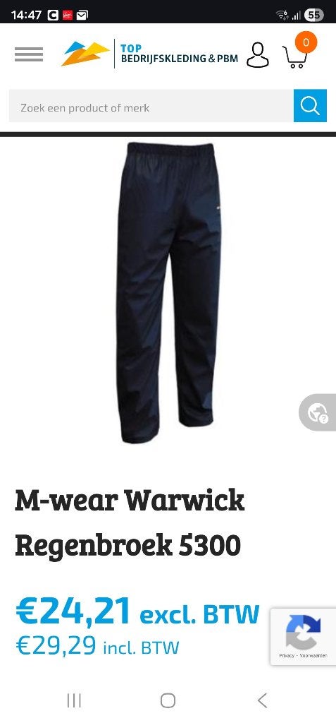 Regenkleding broek, Ophalen of Verzenden, Nieuw, Regenbroek, Heren