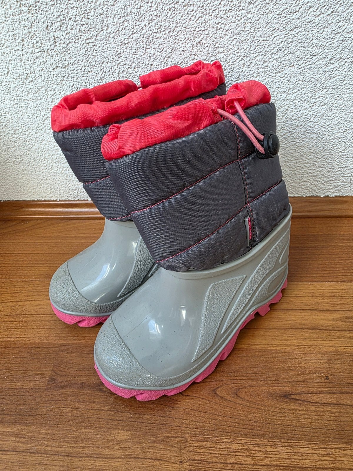 Kinder Winterlaarzen - Maat 26/27 - Grijs/Roze, Gebruikt, Meisje, Ophalen of Verzenden, Laarzen