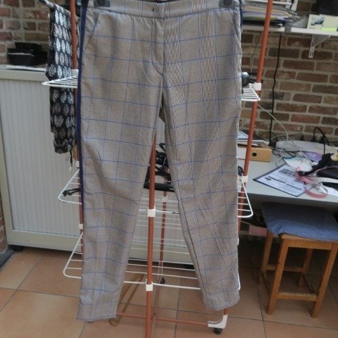 Broek nieuw ruit grijsblauw elast. band Mason's mt 38 (it42), Maat 38/40 (M), Overige kleuren, Nieuw, Ophalen of Verzenden
