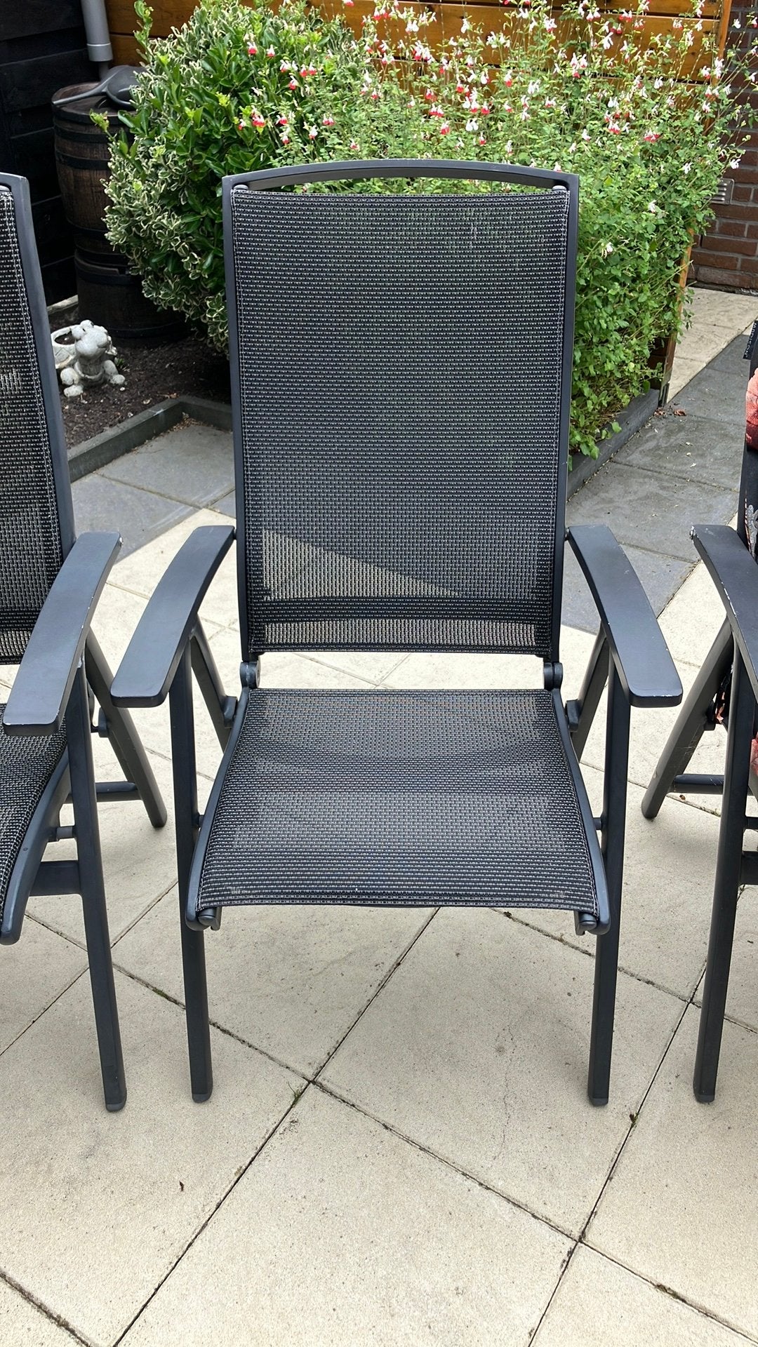 Hartman tafel met stoelen en kussens, Ophalen, Gebruikt, Aluminium, 8 zitplaatsen