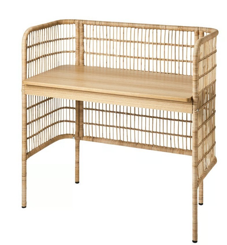 IKEA FRYKSÅS Bureau, rotan, 110x54 cm - Nieuw in doos, Ophalen, Nieuw, IKEA, Overige materialen