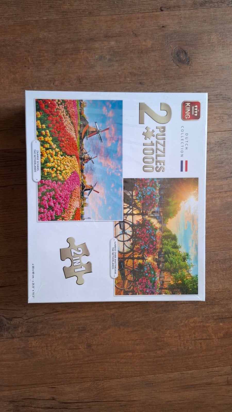 King Puzzel 2x1000 stukjes - Nieuw in folie, Ophalen of Verzenden, 500 t/m 1500 stukjes, Nieuw, Legpuzzel