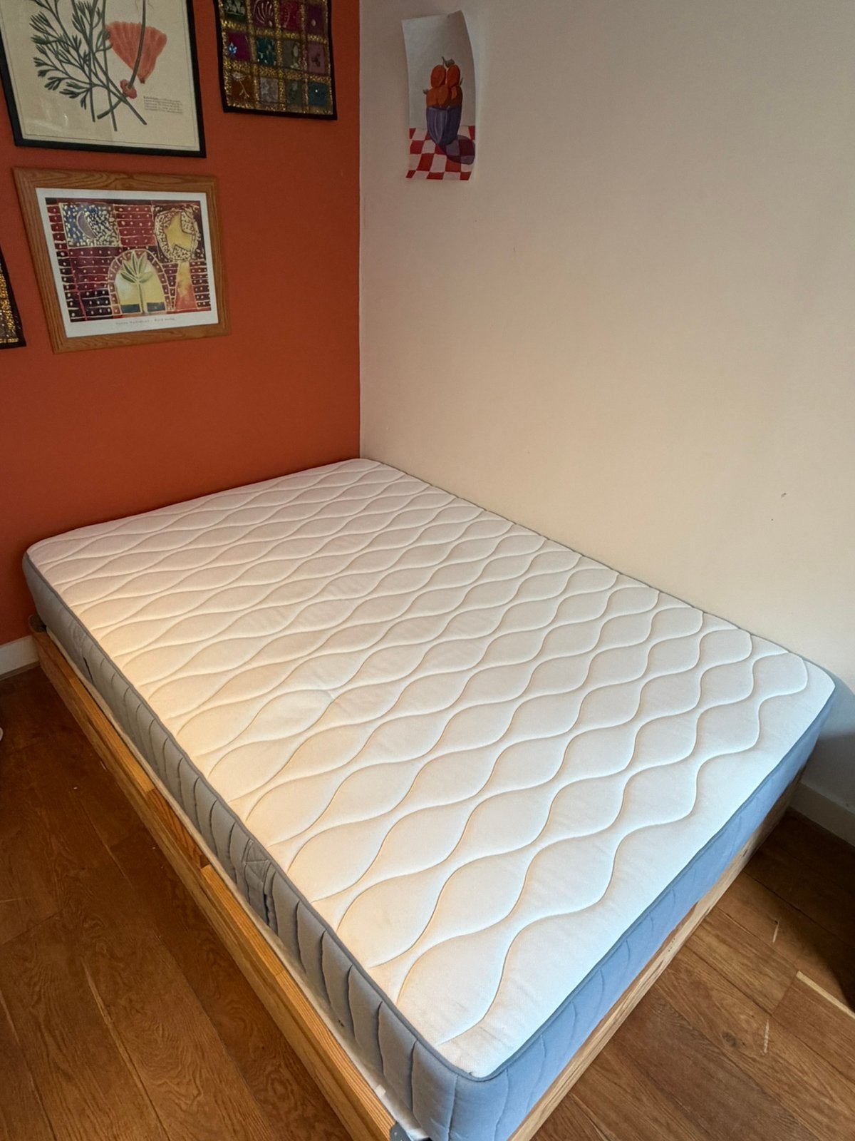 IKEA matras vagestrand 140x200cm middelhard, Ophalen, Gebruikt, Wit, Tweepersoons