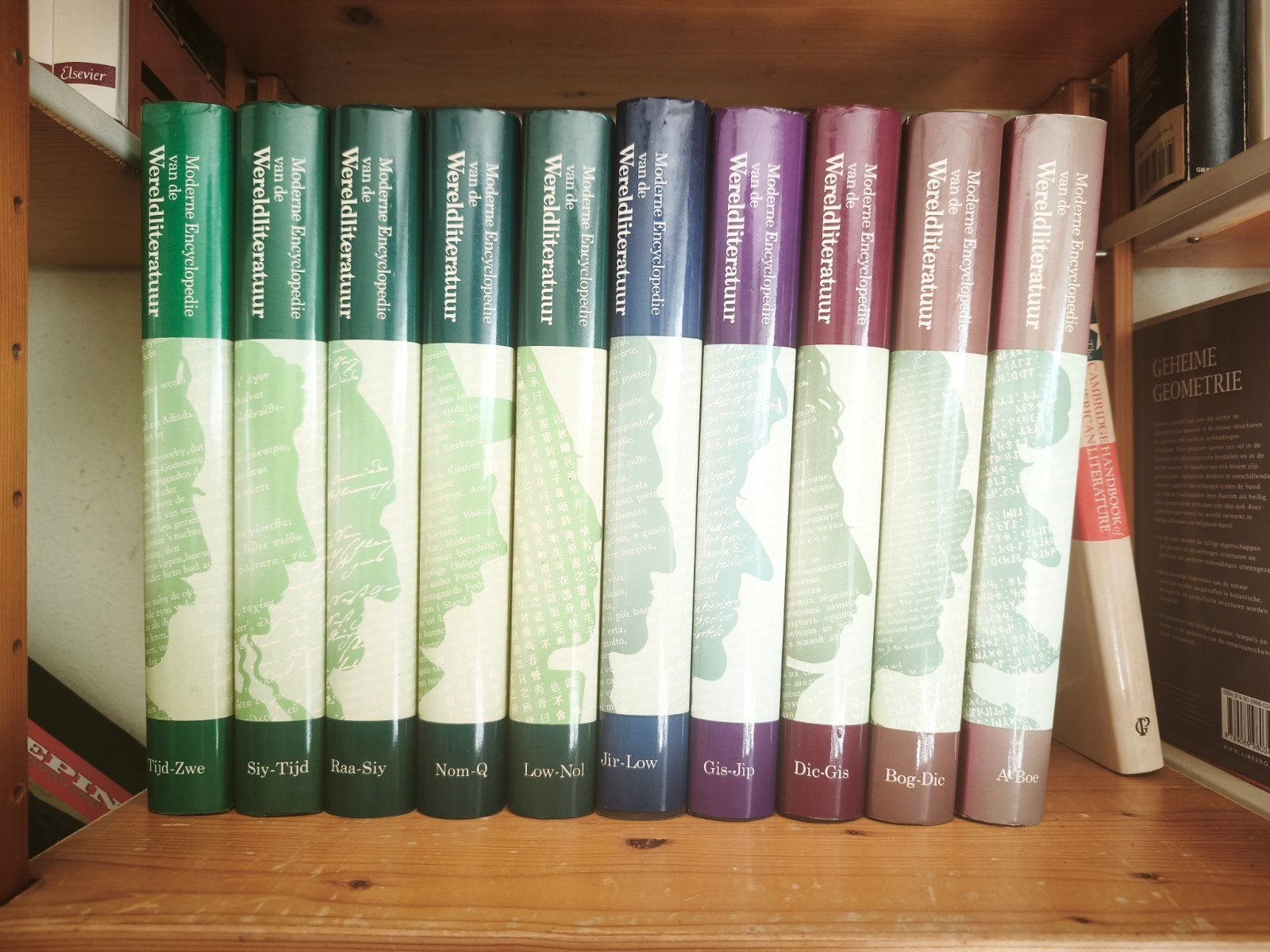 Moderne Encyclopedie van de Wereldliteratuur - oud papier, Boeken, Ophalen, Complete serie, Zo goed als nieuw, Algemeen