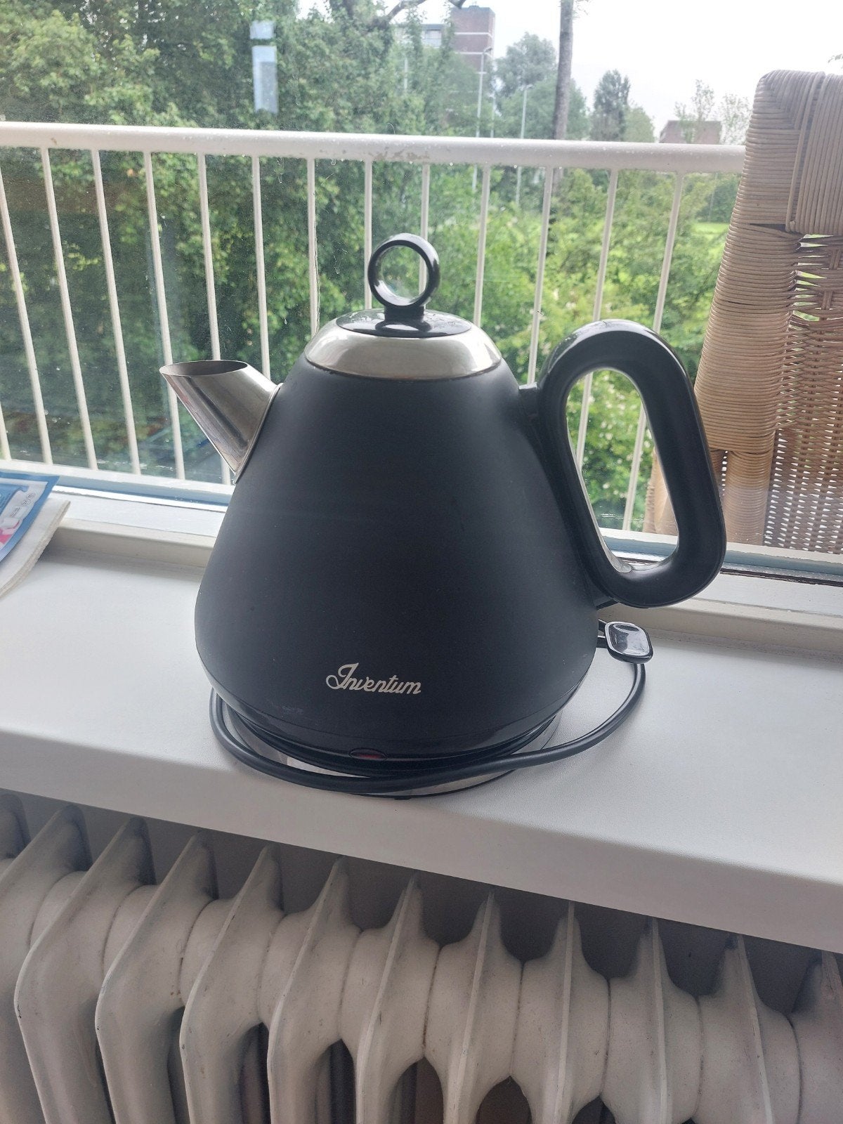 Inventum Waterkoker - Zwart, Zo goed als nieuw, 1 tot 2 liter, Ophalen of Verzenden, Zo goed als nieuw